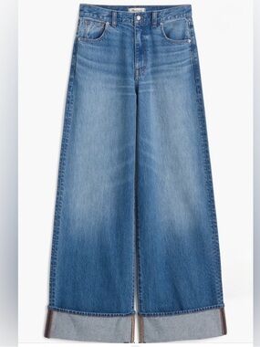 Madewell - Superwide leg cuffed jeans denim pants bottoms